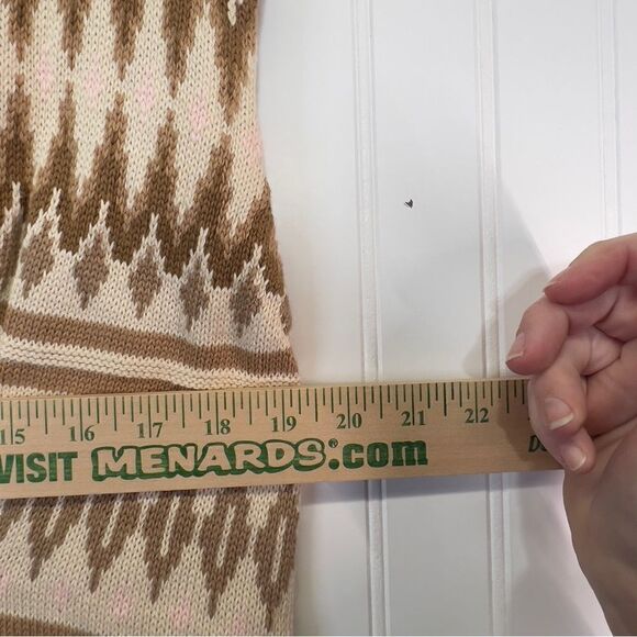 NWT VTG Ralph Lauren Chaps Womens Vest Size L Cotton Aztec cowboy beige pink - Picture 8 of 16